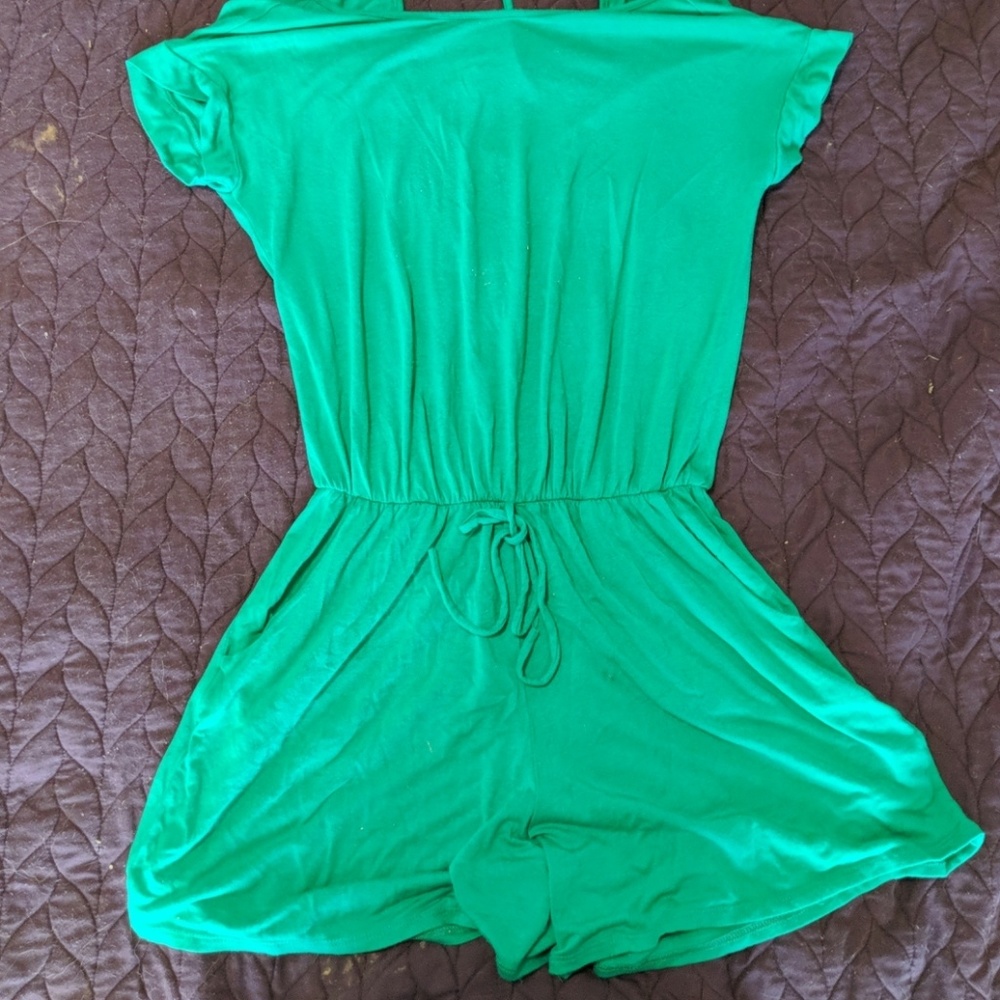 Kelly green romper